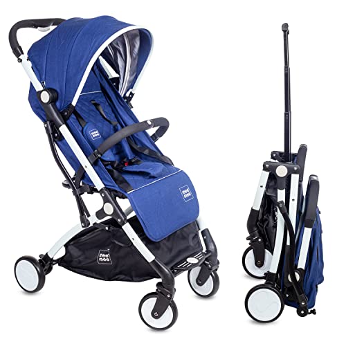 Mee Mee Baby Pram Premium Portable Baby Stroller,Travel Friendly Baby Buggy,for 0-3 Years Baby3 Recline Position Stroller (Blue)