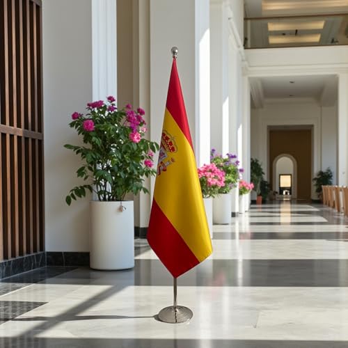 Drapeau espagnol protocolaire institutionnel pour ambassade et école - 3