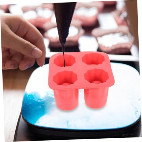 Molde para hielo de silicona con 4 cubos redondos miniatura 6