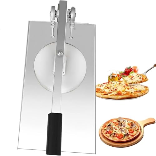 Sfogliatrice manuale per impasti e crosta di pizza, 18 cm, pressa manuale per pizza per casa e pizzerie, perfetta per negozi di torte, facile da usare, durevole e versatile
