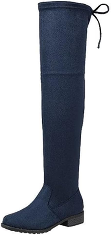 Forever Link Jalen-H4 Women's Over The Knee Thigh High Flat Boot,Leopard