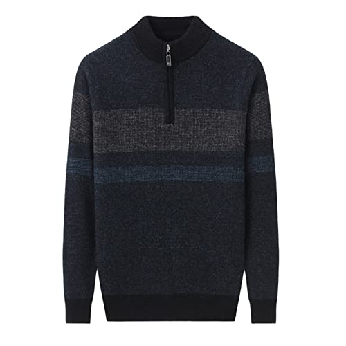 Pull homme col zippé Kelsiop douceur cachemire pour un hiver chaleureux en taille M