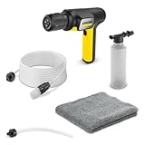 Kärcher Druckreiniger OC Handheld Compact, Mitteldruck, max. 15 bar, klappbar, USB-C-Anschluss, Fördermenge: 150 l/h, Gewicht: 0,8 kg, 4-in-1 Multi Jet, Schlauch (5 m), Flaschenadapter
