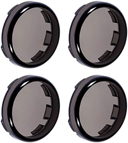 PBYMT 2" Bullet Smoke Turn Signal Light Lens Cover Caps Compatible for Harley Davidson Softail Sportster Touring Electra Street Glide Road King 1997-2023 (4pcs)