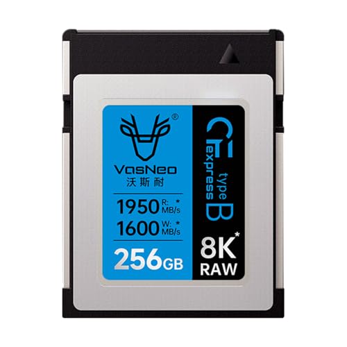 VosNeo V-CFeB-256GB-N CFexpress Type B メモリーカード 256GB 8K RAW対応 最大読込1950MB/s 最大書込1600MB/s