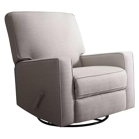EASELAND 360 Swivel Rocking Recliner Chair, Comfy Upholstered Glider Rocking Recliner Chair, Single Gider Rocker Sofa Chair with Lumbar Support for Living Room, Bedroom Cover