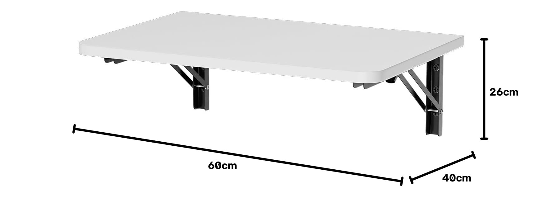 Table Murale Rabattable 60 x 40 cm Blanche, 40 kg