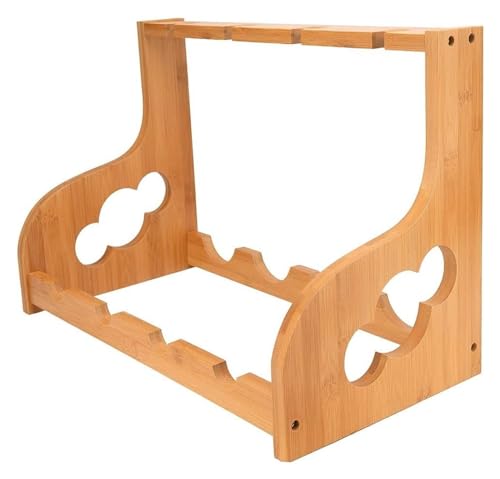 Soporte para Botellas de Vino de Madera con Porta Copas miniatura 4