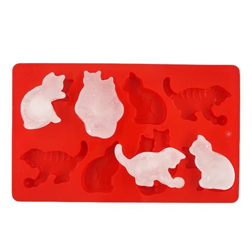LYWUU Silikon-Eiswürfelformen in Katzenform, Gelee, Kekse, Schokolade, Süßigkeiten oder Gelatine-Einstellung