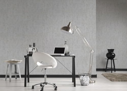 Papier peint aspect pierre Profhome : masquer les défauts du mur en gris