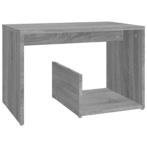 Table d'appoint en bois gris Sonoma compacte et robuste 59 cm