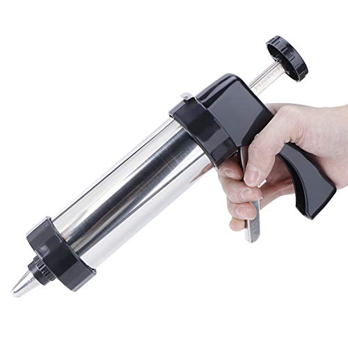 Ejoyous Pastries, Stainless Steel Cake Sprayer Pastry Press for Spray Biscuits Cookie Press with 13 Stencils and 7 Plates for Cupcakes Pastries - Image 6