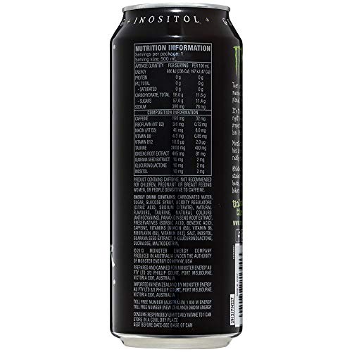 Image of Monster Energy Original Flavour Drink 500Ml , (Pack Of 3 Cans X 500Ml Each)