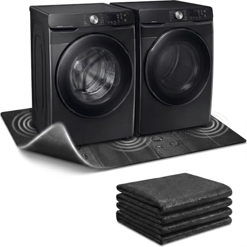 Foldable High-Density Washer Dryer Mat 68 x 29.5 in Noise Reduction Anti-Vibration Mat Waterproof & Non-Slip Floor Protection Ideal for Late-Night Laundry & Pet-Friendly Homes