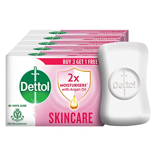 Dettol Skincare Moisturizing Bathing Soap Bar with Glycerine 75g (Buy 3 Get 1 Free) India