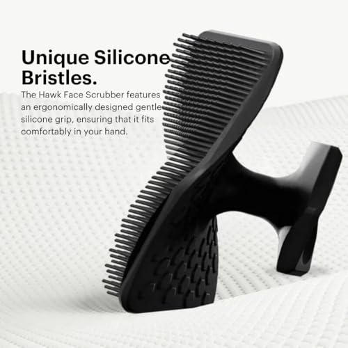 Image of Hawk - Silicone Face Scrubber for Men | Deep Cleansing & Gentle Exfoliation | Hygienic, Fast-Drying & Travel-Friendly Grooming Tool