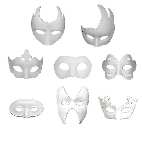 White Masks, DIY Unpainted Masquerade Masks