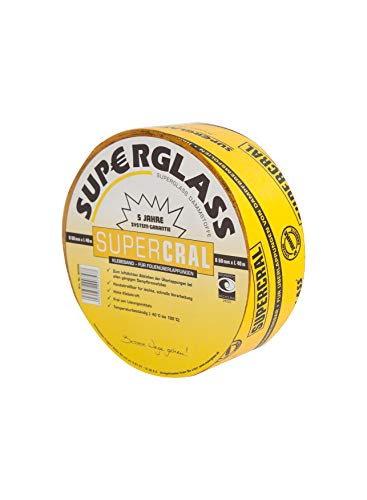 Preisvergleich Produktbild Superglass Supercral gelb 60 mm x 40 m Klebeband Dampfbremsklebeband Dampfsperrklebeband