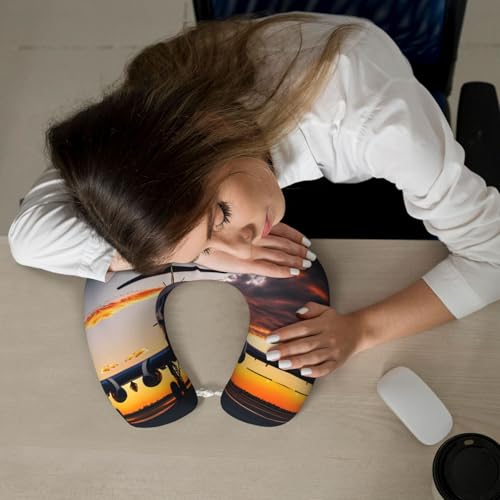 Almohada de viaje de poliéster tamaño único negra miniatura 7