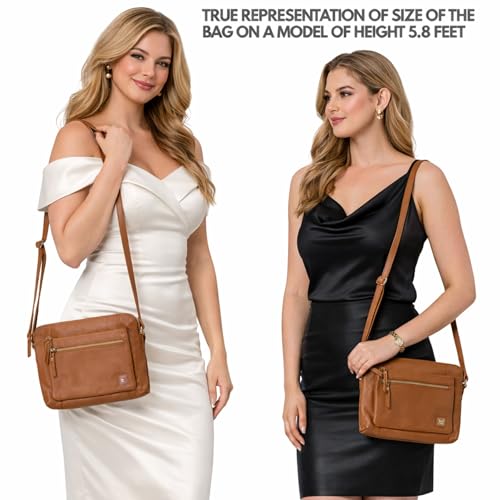 Genuine Pebbled Leather Crossbody Purse