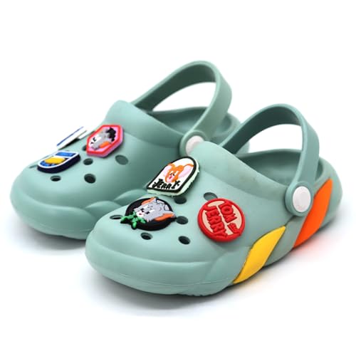 Image of SVAAR x Tom & Jerry Slingback Clog Shoes for Boys & Girls || Indoor & Outdoor Sandals Clogs for Kids with 6 Tom & Jerry Charms