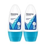 Rexona for Female Shower Fresh Underarm Roll On Deodorant + Antiperspirant With Glycerine, Removes Odour, Even Skin Tone,Keeps Skin Fresh & Clean, Alcohol Free, 50 Ml (Pack Of 2)