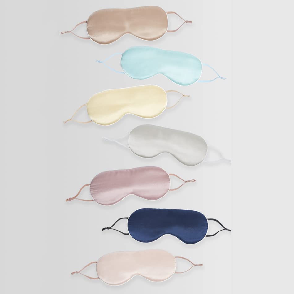 Máscaras para dormir Zero Eye Pressure Blackout pa Antifaz de seda de morera for dormir, sombreado y antifaz for la hora del almuerzo(Pink_8.3 * 3.3in)