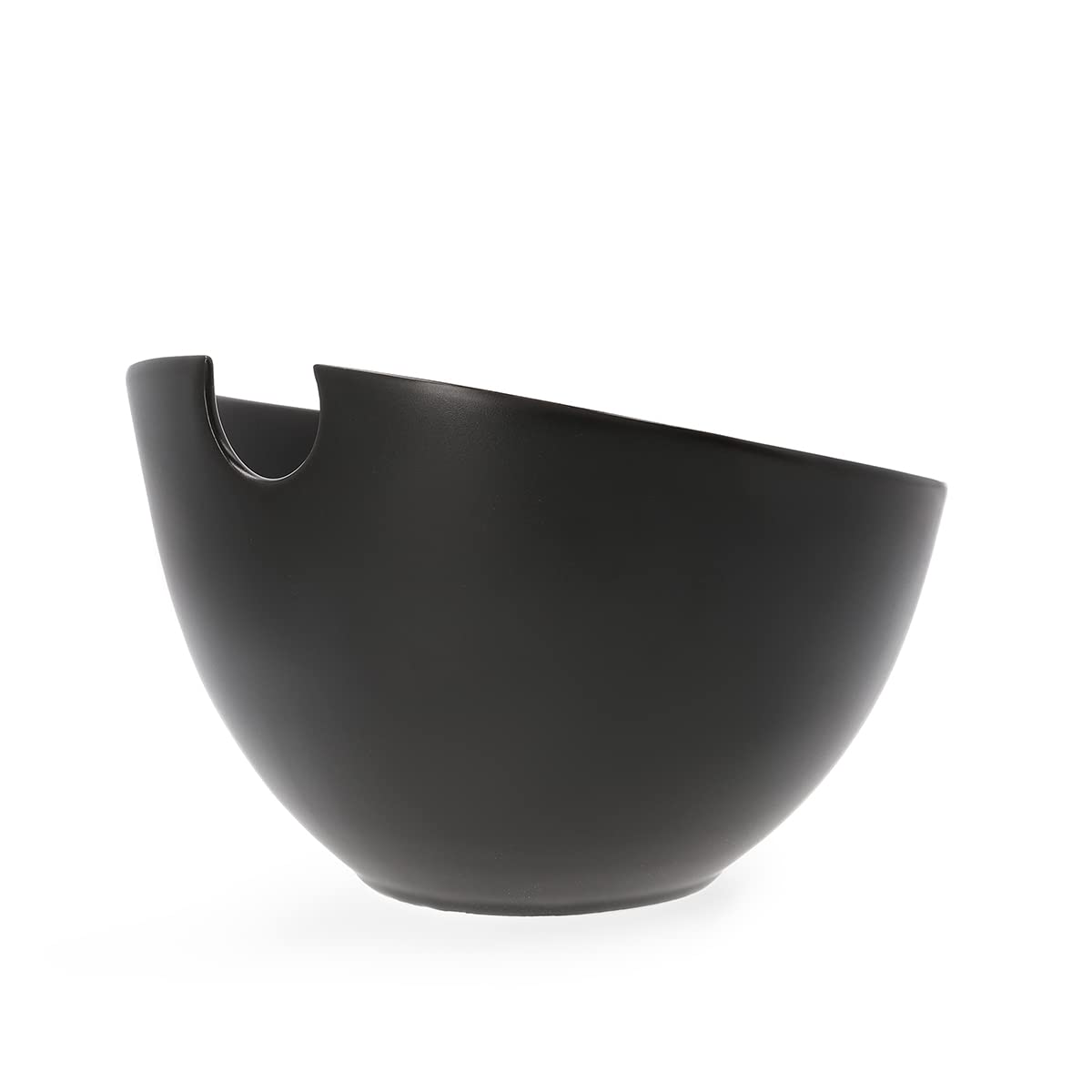 HOMLA Mooka Keramische slakom met accessoires - schaal serveerservies tafeldecoratie dessertplaat - glanzende kleur zwart 24 cm