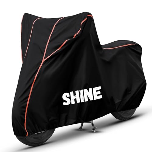 Image of Bike Cover for Shine 125 100% Waterproof, Dustproof & Scratch Resistant| Fully Bottom Elastic UV Resistant Heavy Duty Body Cover | All Weather Outdoor Use
