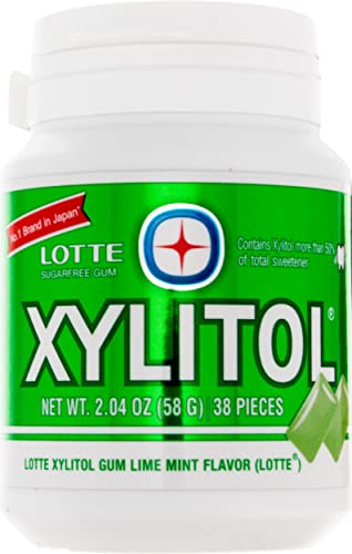 Lotte Xylitol Lime Mint Gum 2.04 OZ (Pack of 1)