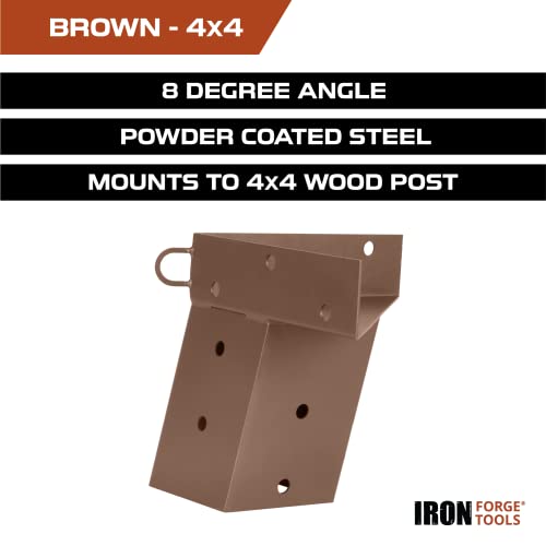 Image of Deer Stand Brackets, 4x4 Powder Coated Steel Elevator Brackets for Outdoor Hunting Platform, Elevated Deer Blinds, Tower Stands, Box Blinds & Treehouse, 4 Pack Includes Mounting Accessories