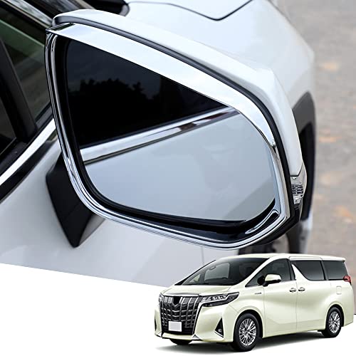 Hearsheng トヨタ アルファード(Alphad)/ヴェルファイア(Velfire) 30系(2015年1月~)専用ABS材質ドアミラー バイザー サイドバイザー 外装パーツ 雨よけ 雪よけ 日よけ 視界 確保 雨除け 事故 防止 取り付け簡単 車種