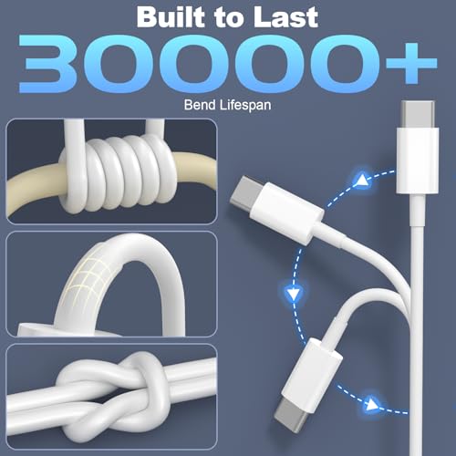 Osecet Car Carplay Cable for iPhone 17/16/15,USB A to USB C Cable Compatible for iPhone 17 16 15 Pro Max/Plus, iPad Pro/Air 5/4/6th Gen iPhone Charger 3 FT (White) - Image 7