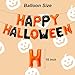 Happy Halloween Balloons Banner - 16 inch Black Orange Spooky Balloons for Halloween Outdoor Decorations - Haloween Party Supplies