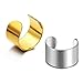 JewelrieShop Earcuffs Stainless Steel Ear Cuffs Helix Cartilage Clip on Wrap Punk Earrings for Women Men Non Piercing Adjustable 2 pairs