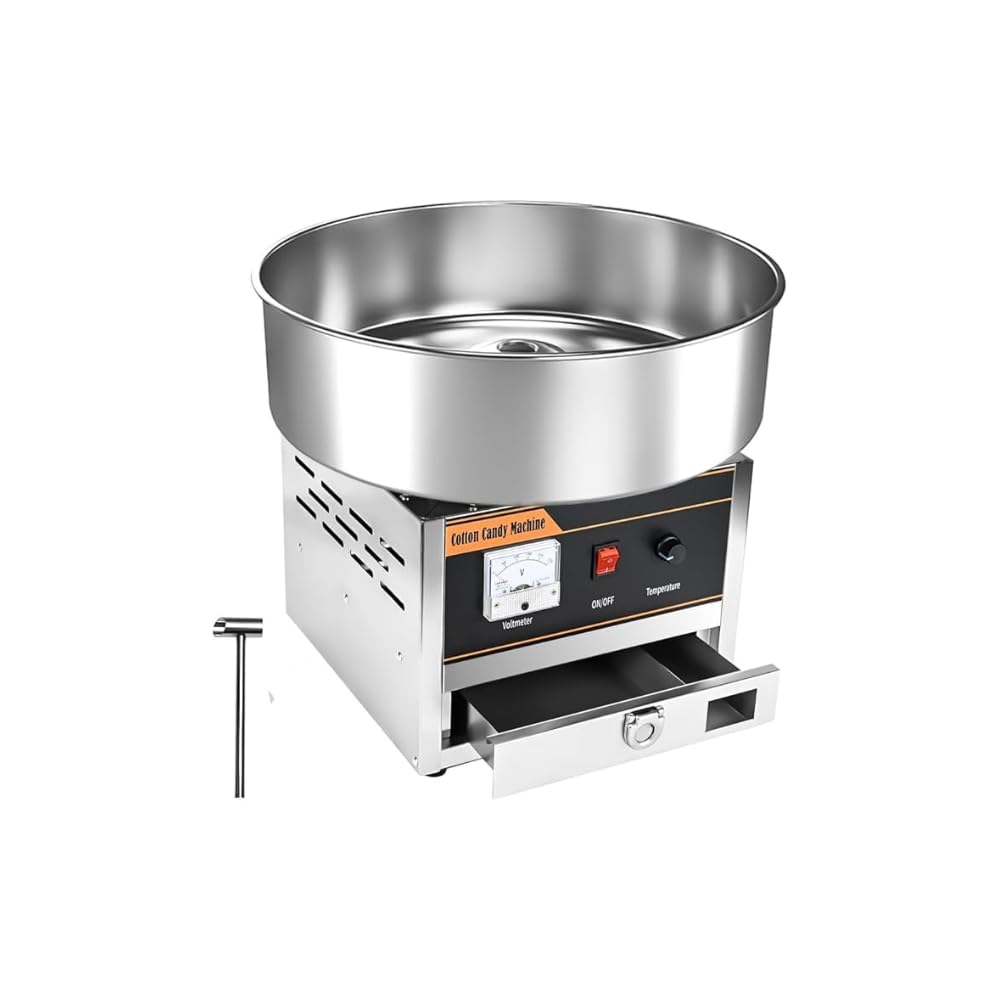 Shoppers Hub PNQ Electric SS Cotton Candy Machine, Commercial Candy Floss Making Machine for Events Fairs Malls Food Courts and Catering Operations,Stainless Steel Body for Continuous Use