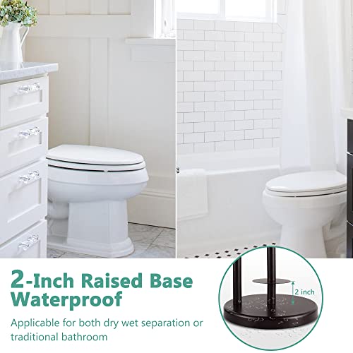 Toilet Paper Holder Stand With Phone Shelf, Oil Rubbed Bronze Free Standing Toilet Paper Holder With Storage Dispenser For Tissue Rolls Jumbo Mega, Bathroom Rv, Housen Solutions #TOP5