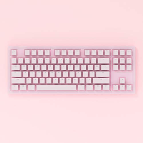 EPOMAKER Sakura Tastatur, kabelgebundene mechanische Tastatur mit durchsichtigem Acrylgehäuse, 87 Tasten, RGB Beleuchtung, PBT-Pudding-Tastenkappen für Gaming (Gateron Orange Switch, Sakura) - Image 5
