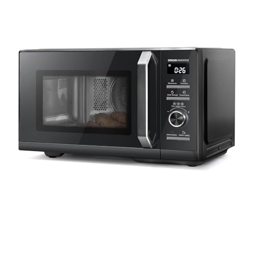TOSHIBA Combiné Micro-Ondes 6 en 1 26L avec Onduleur Original, Décongélation Cuisinier, Convection, Combi, Vapeur, Grill, 10 Niveaux, 10 Menus Automatiques,...