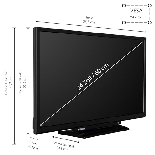 Toshiba Fernseher 24 Zoll Smart TV - VIDAA TV (HD LED TV, HDR, Triple-Tuner) 24WV3463DAZ – Bild 3