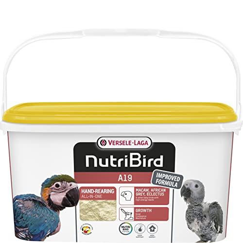 VERSELE-LAGA - NutriBird A19 - Alimento para crías de Loro criadas a Mano - Guacamayos, Grises de Gabón, Electus - Energético - 3kg