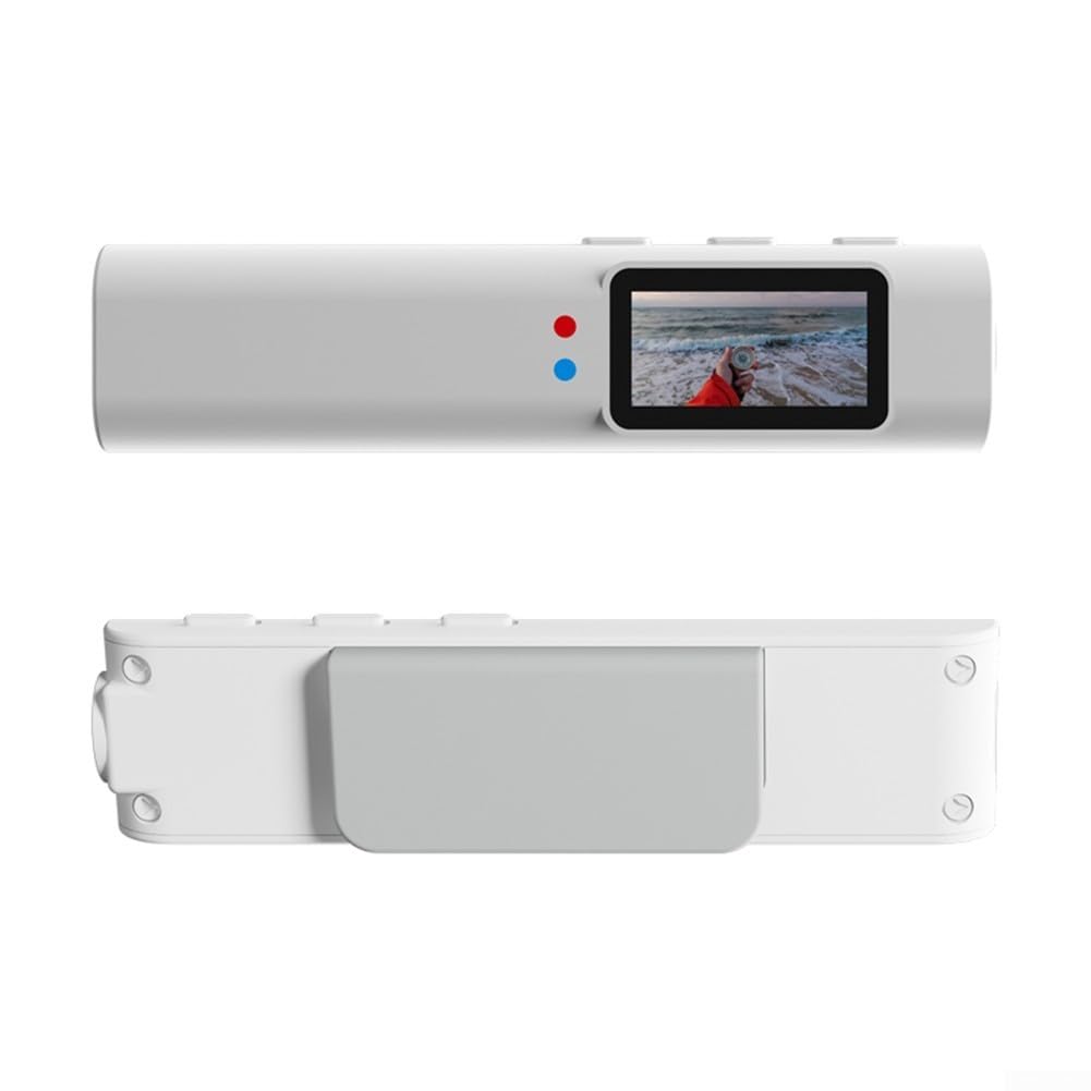 Cámara de video portátil 2K con lente gran angular de 110°, impermeable, WiFi, grabación en bucle, diseño compacto y ligero para aventuras al aire libre y deportes (blanco)