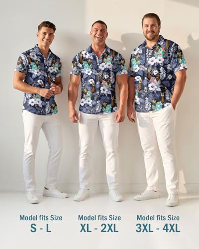 Image of 99TIMORO Fathers Movie Hawaiian Shirt for Men, Characters Button Down Short Sleeve Top, Summer Beach Gifts