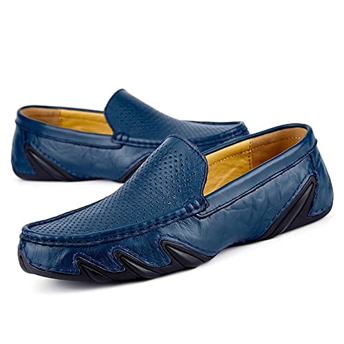 Loafers for Men Moccasins Shoes Breathable Solid Colors Leather Lightweight Slip Resistant Flexible Outdoor Party Slip-on4