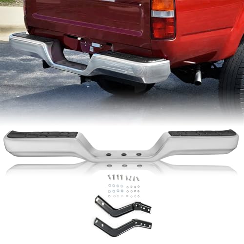 SOCKIR Anti-Rust Coating Rear Bumper Assembly Fits for 1989-1995 Toyota Pickup Back Step Bumper Chrome Steel TO1102221