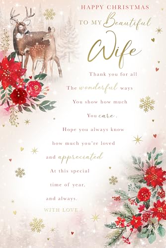 WIFE Christmas card from the meaningful and heartfelt Tenderness range.