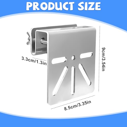 Kleemeiero Dachrinnenhalterung Edelstahl Kompatibel mit Eufy Security SoloCam S340 Überwachungskamera Solarpanel Dachrinnen Halterung Kamera ohne Bohr Installation Solar sicherheitskamera Halterung