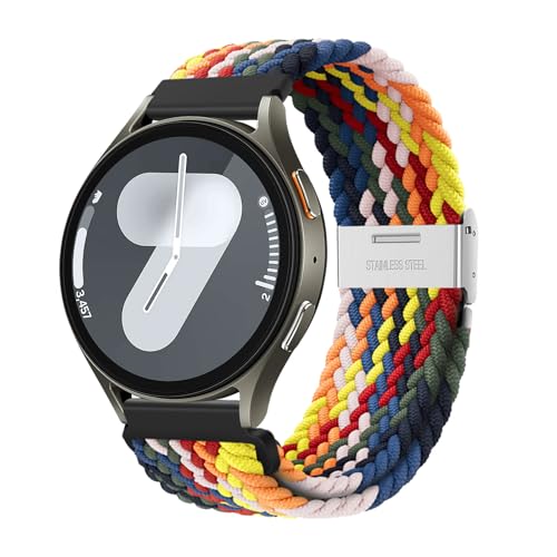 Image of XMUXI 20mm Braided Watch Straps Compatible with Samsung Galaxy Watch 6 Classic Strap 43mm 47mm /Galaxy Watch 7 6 5 4 Nylon Solo Loop Replacement Watch Band for Amazfit GTS 4 (No Watch)