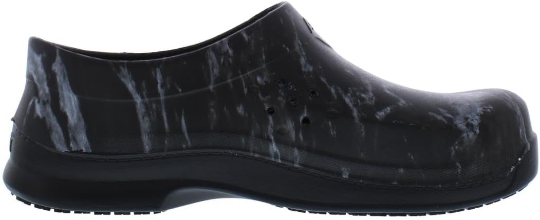 Avia Flame Men's Clogs, Slip Resistant Shoes for Men Food Service, Non Slip Restaurant and Chef Shoes Men Slip Resistant for Kitchen Work or Nursing, Black, Oil and Water Resistant