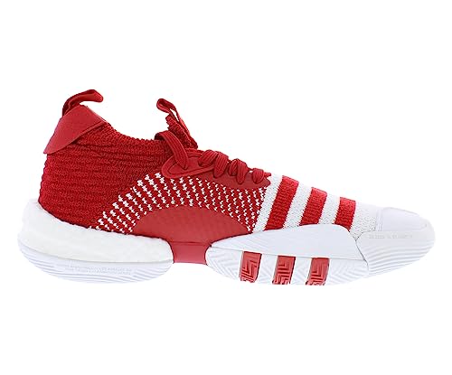 Image of adidas Trae Young 2 Unisex Shoes Size 10, Color: Cloud White /Team Power Red-Red